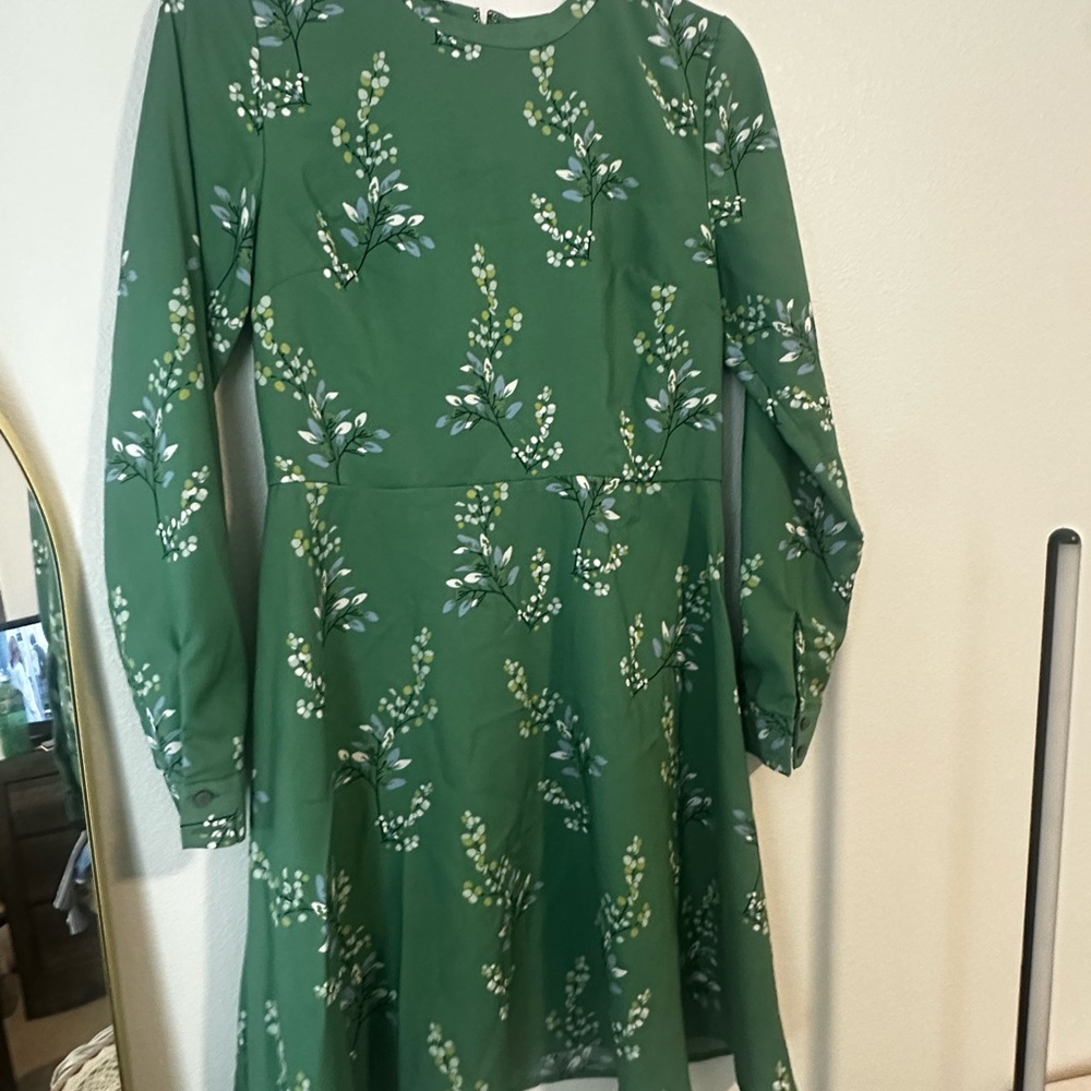 Floral Green Womens Dress